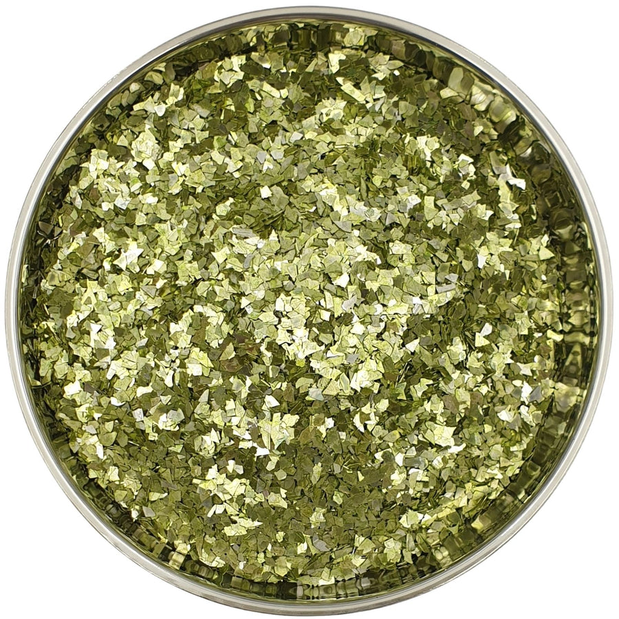Lime Green Glass Glitter Super Shard for resin art