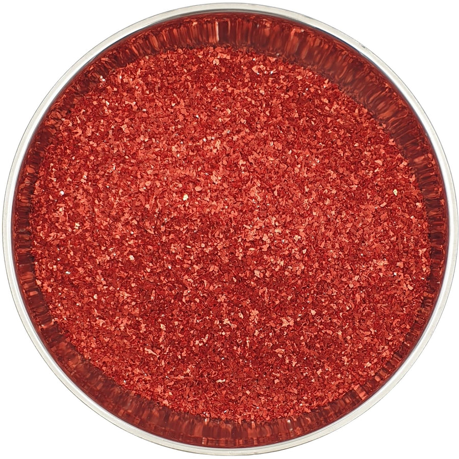 Red Glass Glitter Coarse for resin art