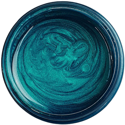 Turquoise Luster Epoxy Pigment Paste jar for epoxy resin art