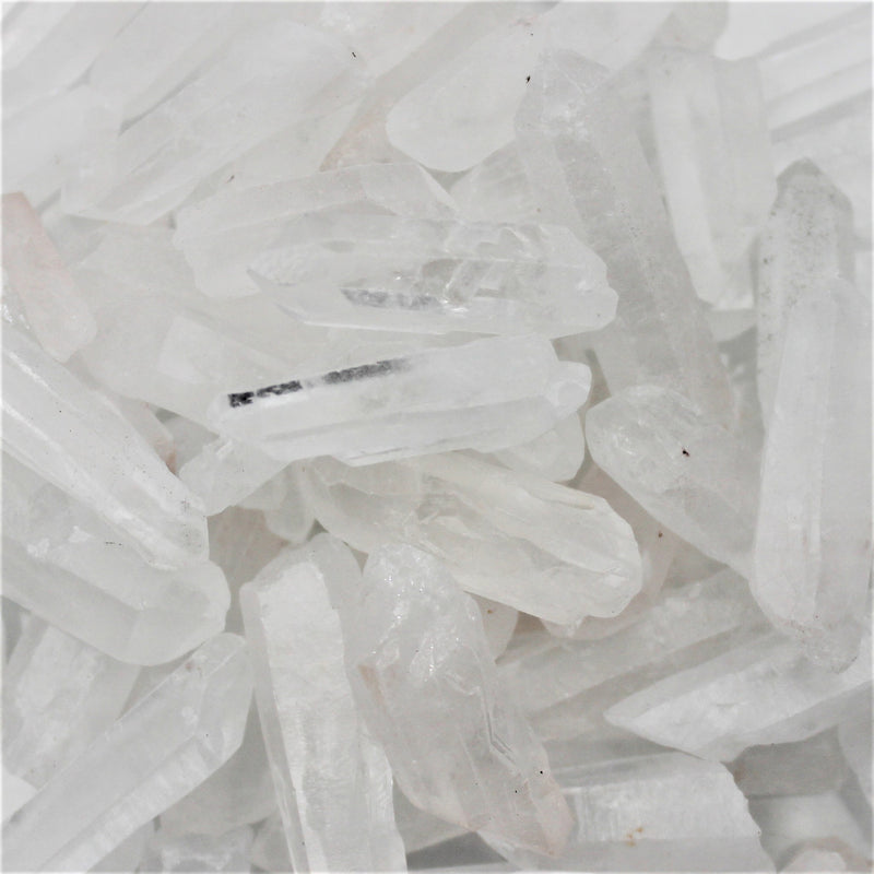 Frosted Clear Quartz Crystal Points 100gm