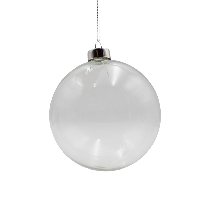 Baubles - Clear Glass 10cm