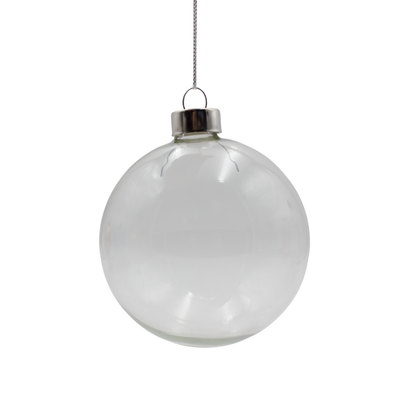 Baubles - Clear Glass 8cm