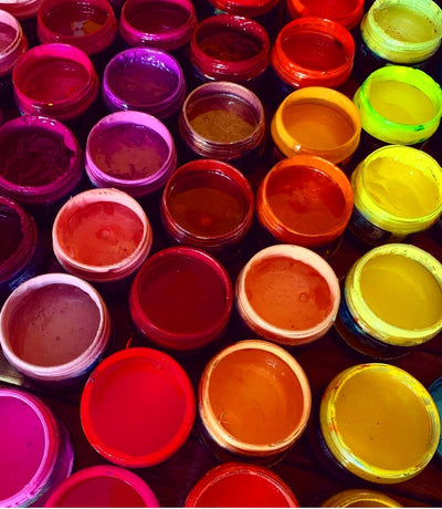 Multi-Coloured Epoxy Paste Jars