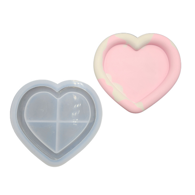 Cute Heart Shaped Trinket Plate Silicone Mould