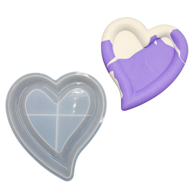 Stylish Heart Shaped Trinket Tray Silicone Mould