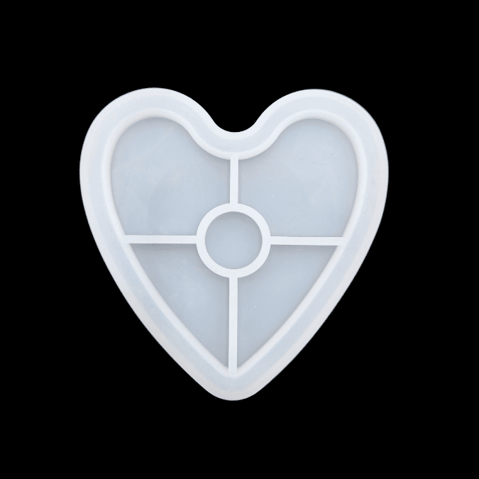 Heart Coaster Tray Silicone Mould