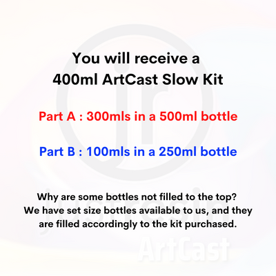 ArtCast Epoxy Resin - Slow - 400ml Kit