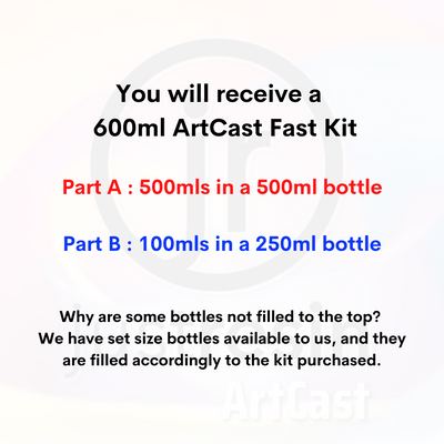 ArtCast Epoxy Resin - Fast - 600ml Kit