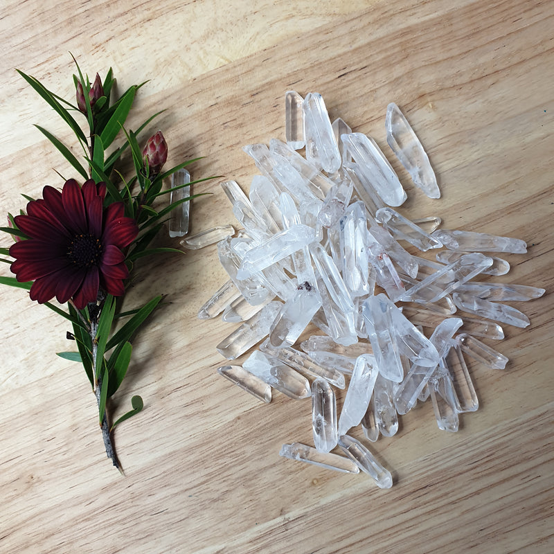 Clear Quartz Crystal Points 50gm - High Clarity with Natural Variation