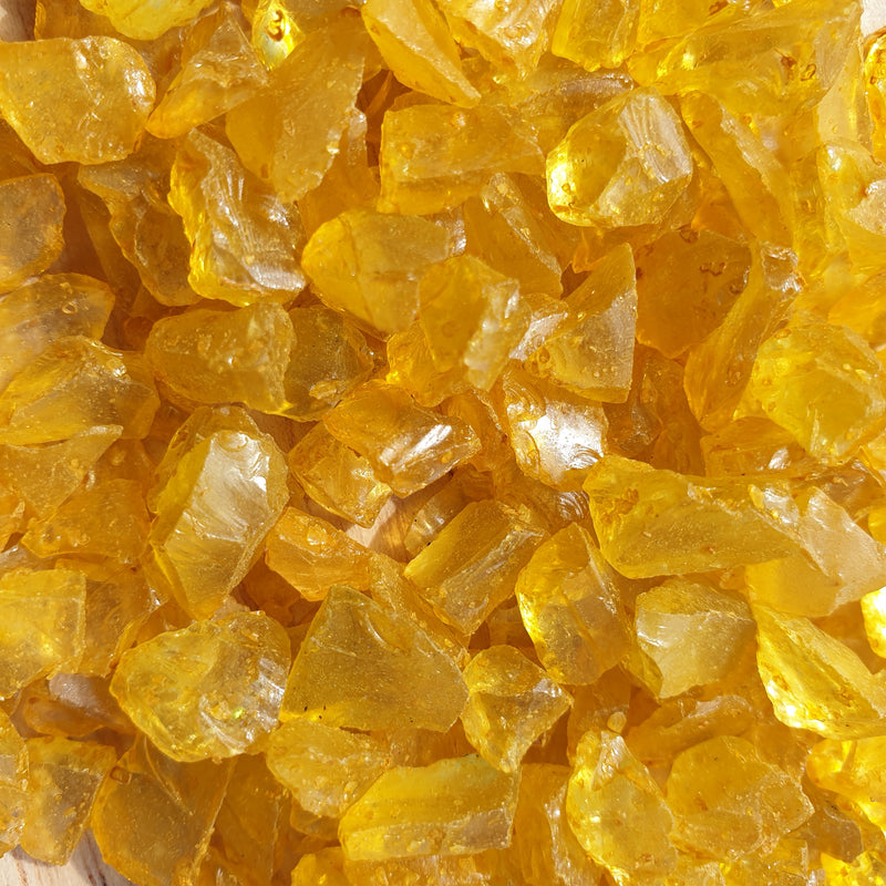 Yellow Topaz Glass Fragments 250gm