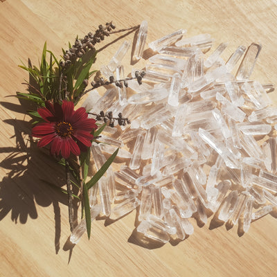 Clear Quartz Crystal Points 50gm - High Clarity
