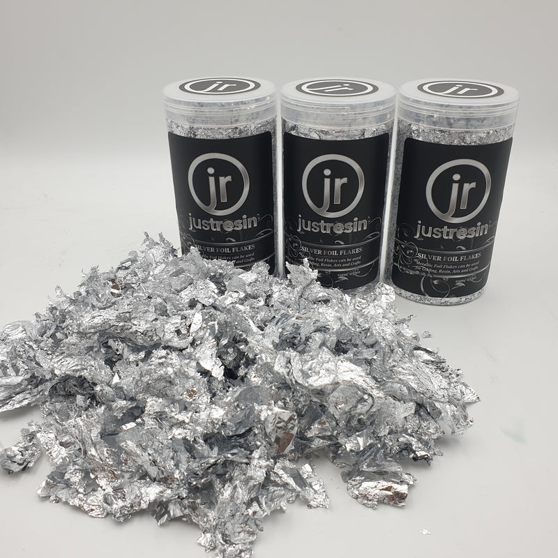 Metallic Foil Flakes 15gm - Silver