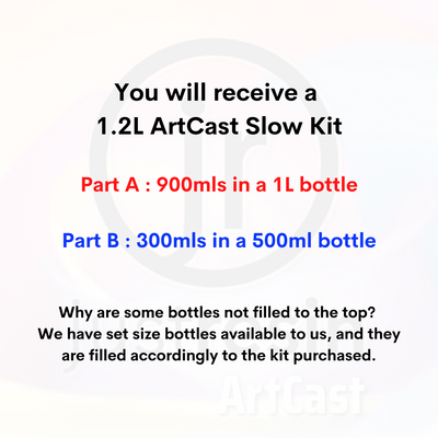 ArtCast Epoxy Resin - Slow - 1.2L Kit