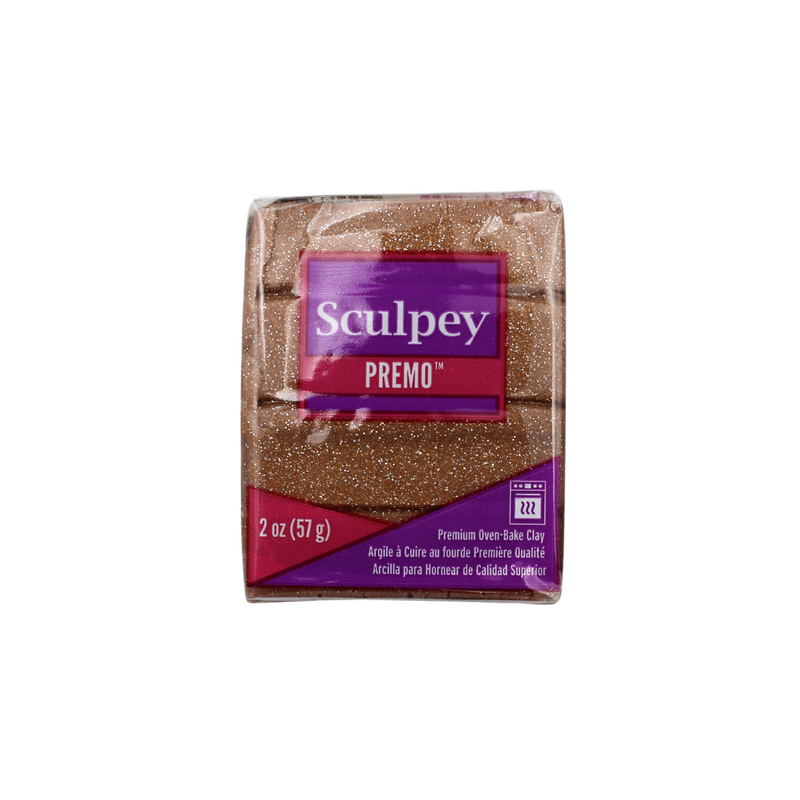 Premo Sculpey Clay - 57g - Rose Gold Glitter Metallic