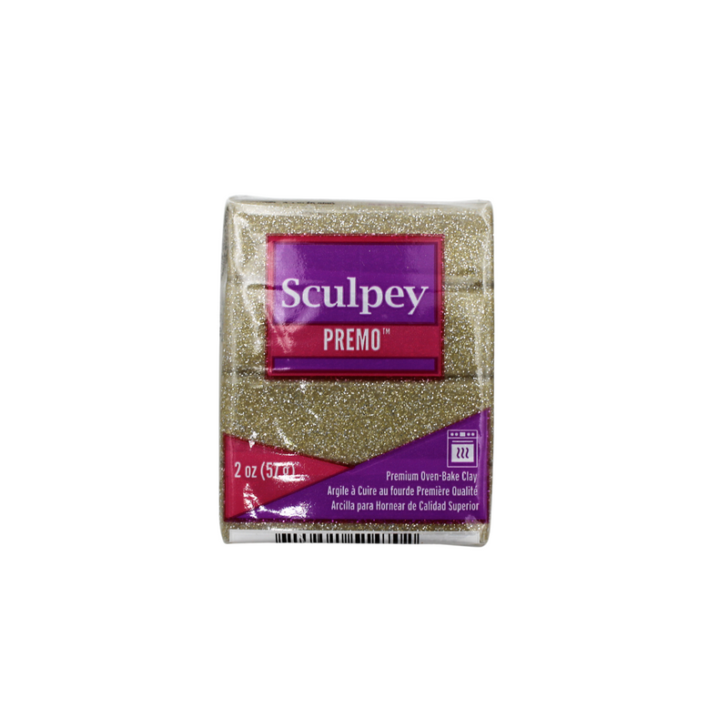 Premo Sculpey Clay - 57g - Yellow Gold Glitter Metallic