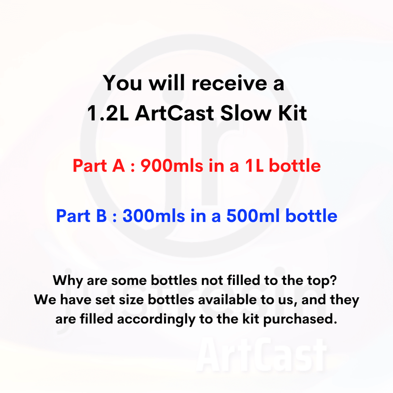 ArtCast Epoxy Resin - Slow - 1.2L Kit just-resin