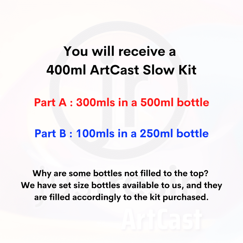 ArtCast Epoxy Resin - Slow - 400ml Kit just-resin