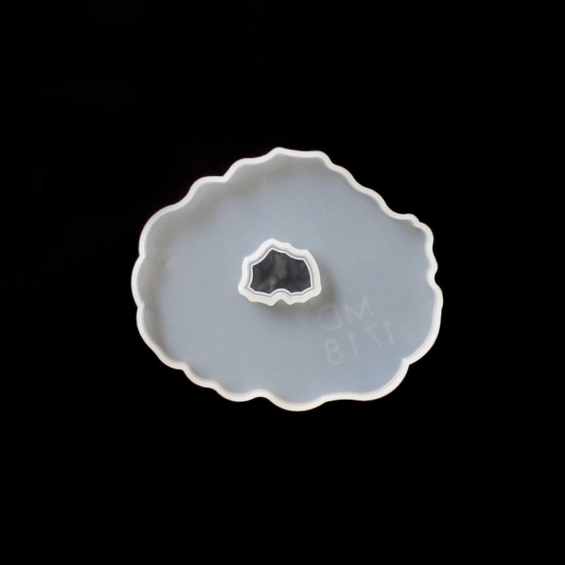 Oval Geode Coaster Silicone Mould