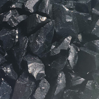 Onyx Black Glass Fragments 250gm