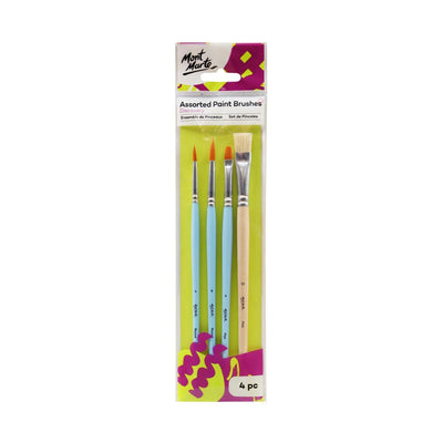 Assorted Paint Brushes 4pc Discovery Set - Mont Marte
