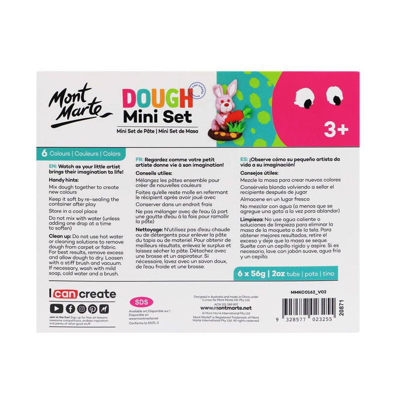 Dough Mini Set 6pc x 56g - Mont Marte